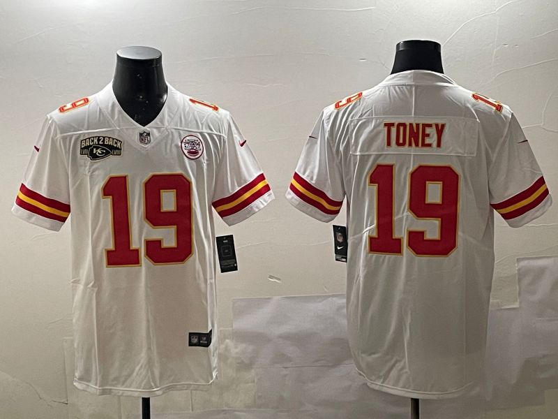 Men Kansas City Chiefs 19 Toney White Second generations 2025 Nike Limited NFL Jersey style 4